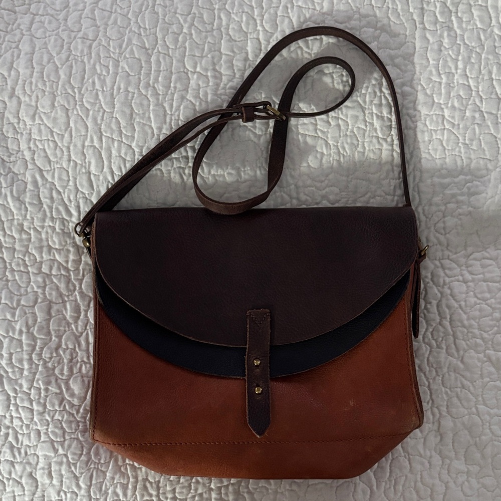 Elegant Brown Leather Madewell Bag